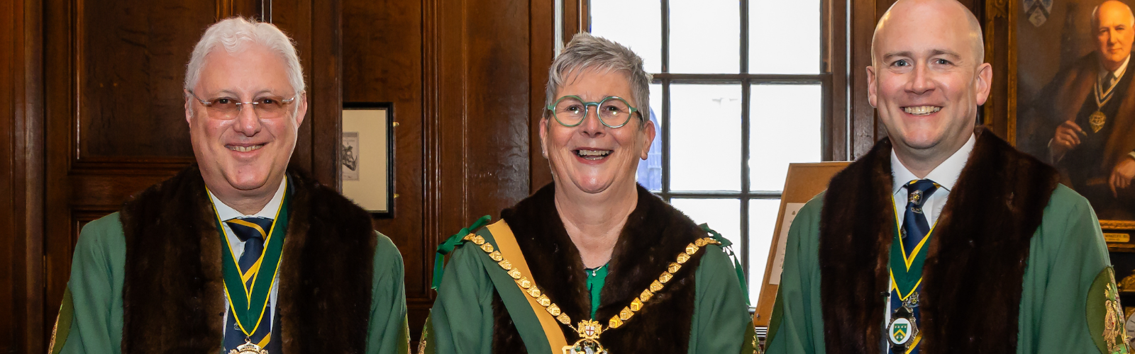 The Master and Wardens at the Installation Lunch