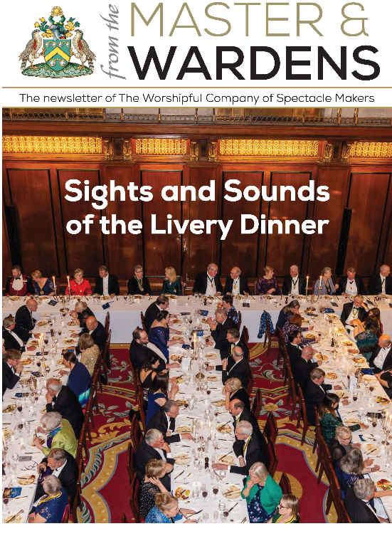 'Sights and Sounds of the Livery Dinner'. Cover page shows an aerial view of the Livery Dinner, with the Master and Principle guest in the centre