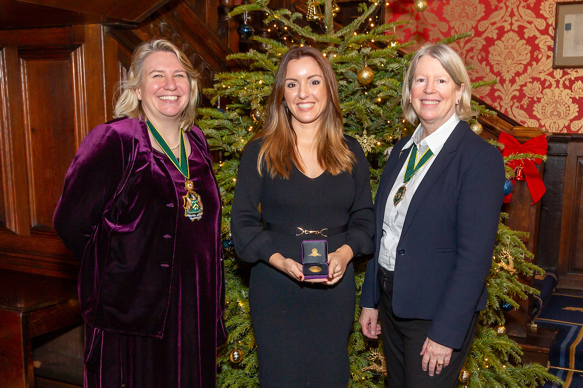 The Master Liz Shilling with Ruskell Medal Winner and Court Assistant Susie Downes.